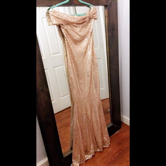 ASOS Gold Sequin Gown - Picture 3 of 8